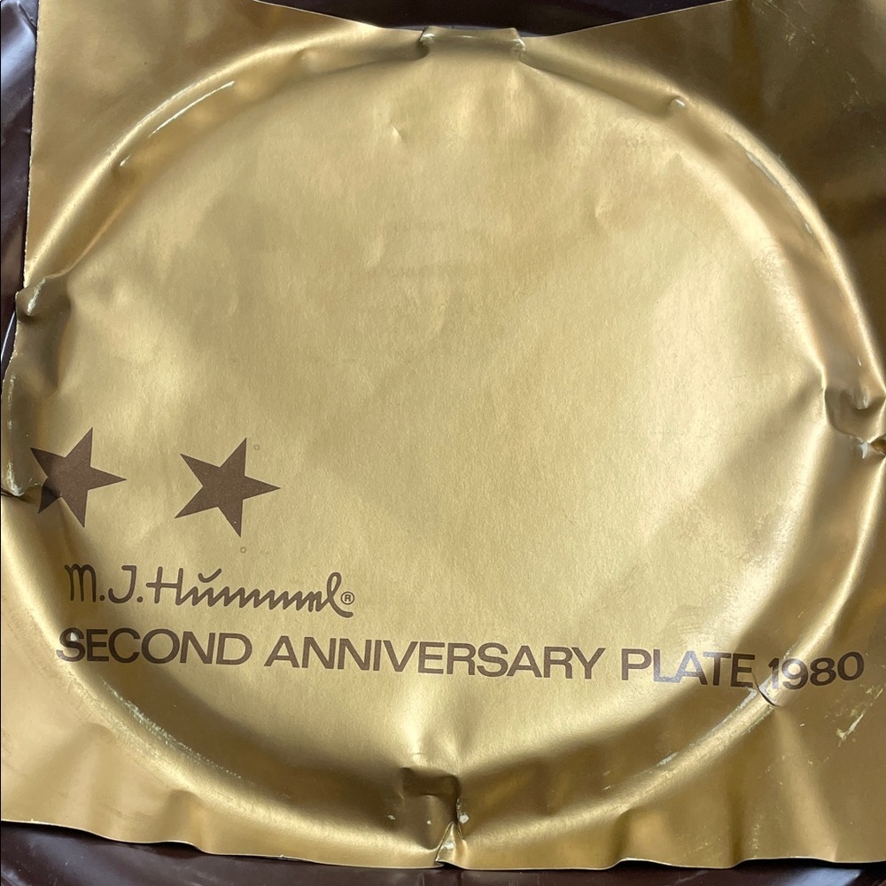 Hummel 1980 Collectable Anniversary Plate - Cream and Browne - Picture 7 of 8